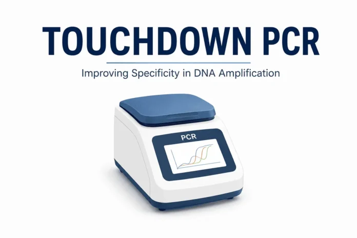 Minimalist cover image featuring a thermal cycler (PCR machine) beneath the title 